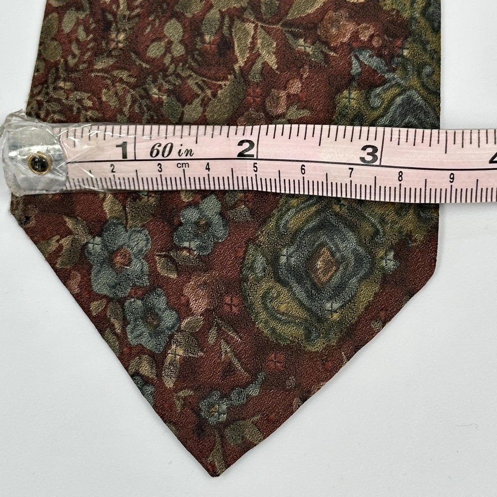 Canali 100% Silk Tie Mens Multicolor Floral‎ Paisley Classic Necktie Made Italy - Picture 6 of 7